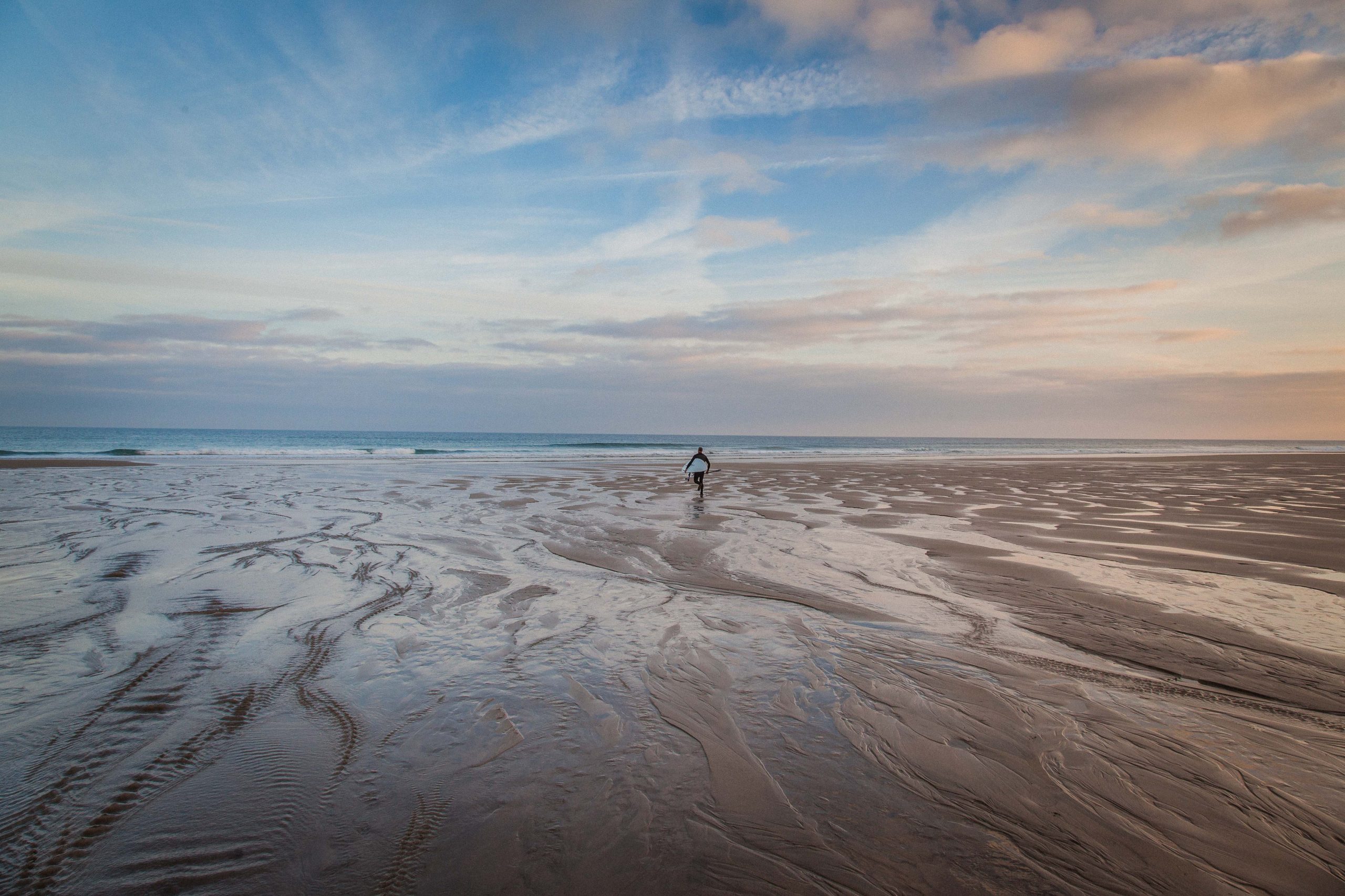 The lone surfer at Porthtowan, Cornwall